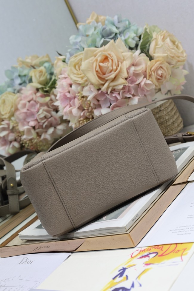 Dior Medium Signature Bucket Bag Grained Calfskin M2841USKU gray