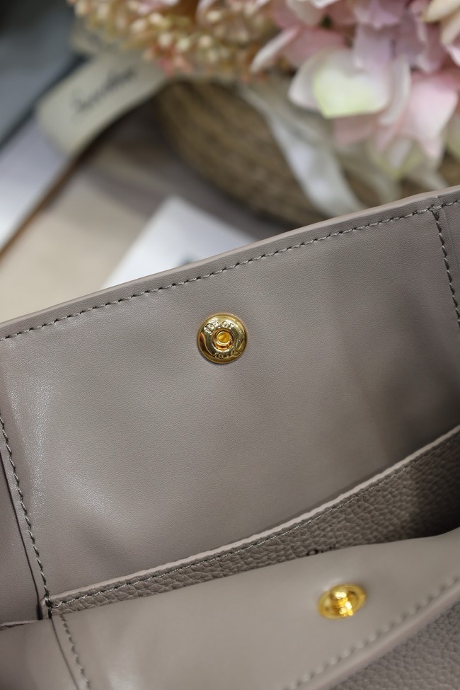 Dior Medium Signature Bucket Bag Grained Calfskin M2841USKU gray