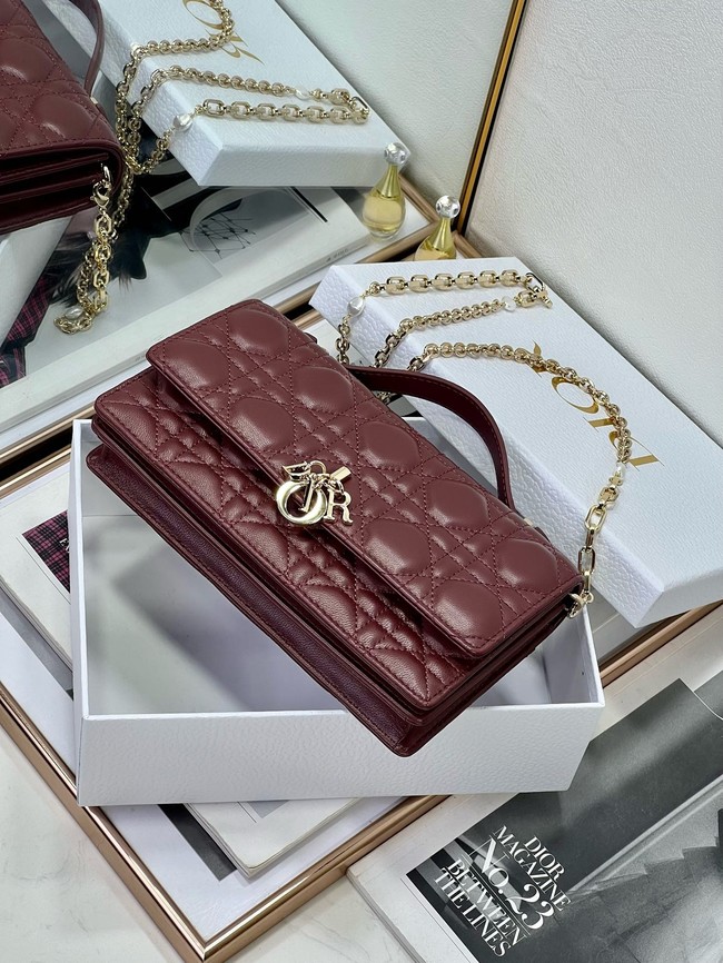 My Dior Mini Bag Cannage Lambskin S0980ONMJ Cherry Red