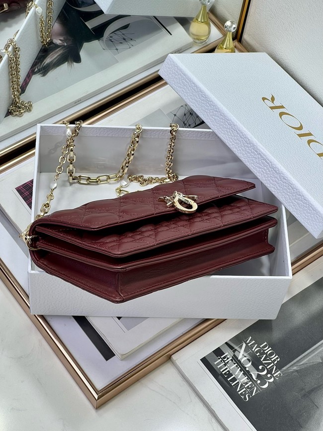 My Dior Mini Bag Cannage Lambskin S0980ONMJ Cherry Red