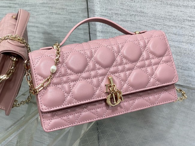 My Dior Mini Bag Cannage Lambskin S0980ONMJ dark pink