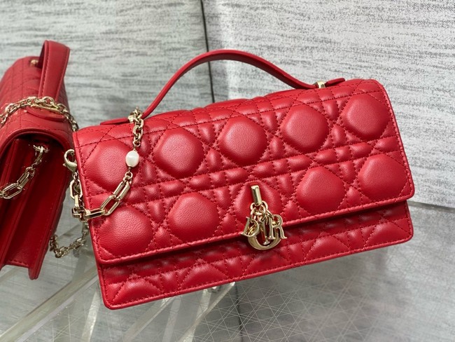 My Dior Mini Bag Cannage Lambskin S0980ONMJ red
