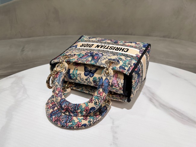 Dior Medium Lady D-Lite Bag Embroidery M0565OECZ PINK