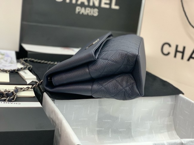 Chanel Grained Calfskin Shoulder Bag AS8095 dark blue