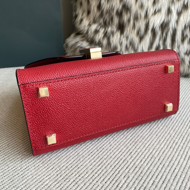 Valextra Iside Top Handle Mini Bag 00359 red