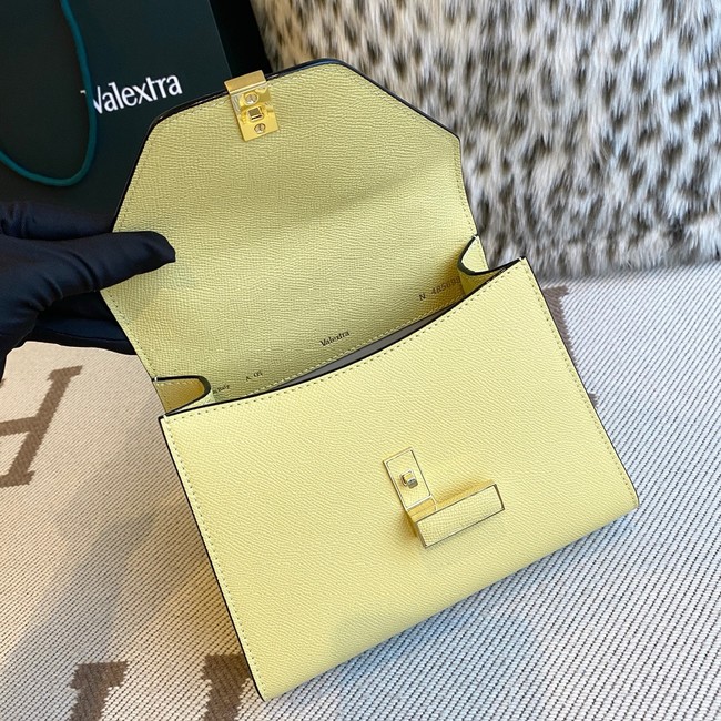 Valextra Iside Top Handle Mini Bag 00360 YELLOW
