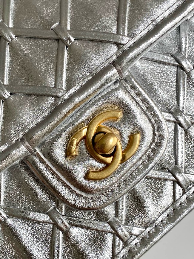 Chanel Mini flap bag AS4795 Silver