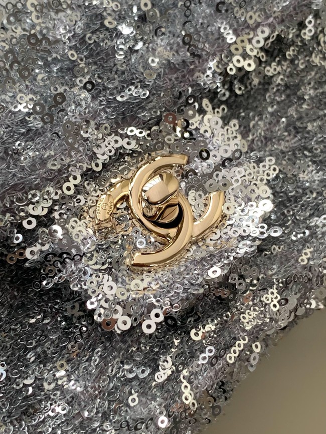 Chanel FLAP BAG AS4561 Silvery