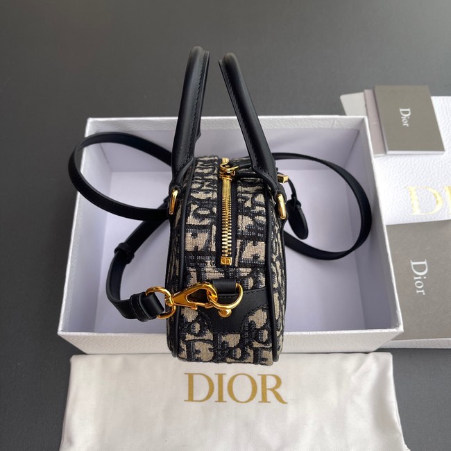 D-Vibe East-West Nano Bag Blue Dior Oblique Jacquard S2388UTZQ