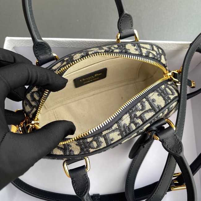 D-Vibe East-West Nano Bag Blue Dior Oblique Jacquard S2388UTZQ