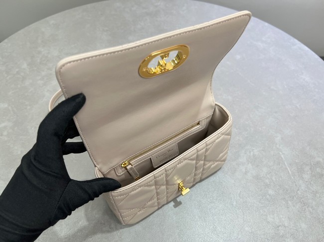 Small Soft Dior Caro Bag Macrocannage Lambskin M9252UHPA gray