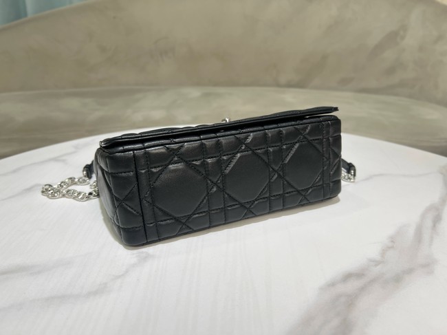 Dior Medium Soft Dior Caro Bag Macrocannage Lambskin M9253UHPA black&Black hardware