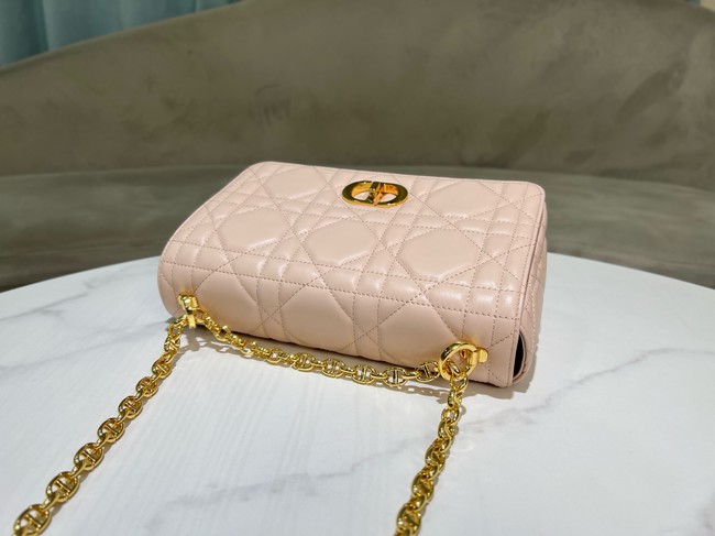 Dior Medium Soft Dior Caro Bag Macrocannage Lambskin M9253UHPA pink