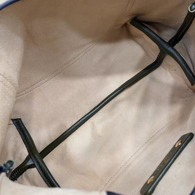 GUCCI SOFTBIT MEDIUM TOP HANDLE BAG 837467 Dark green