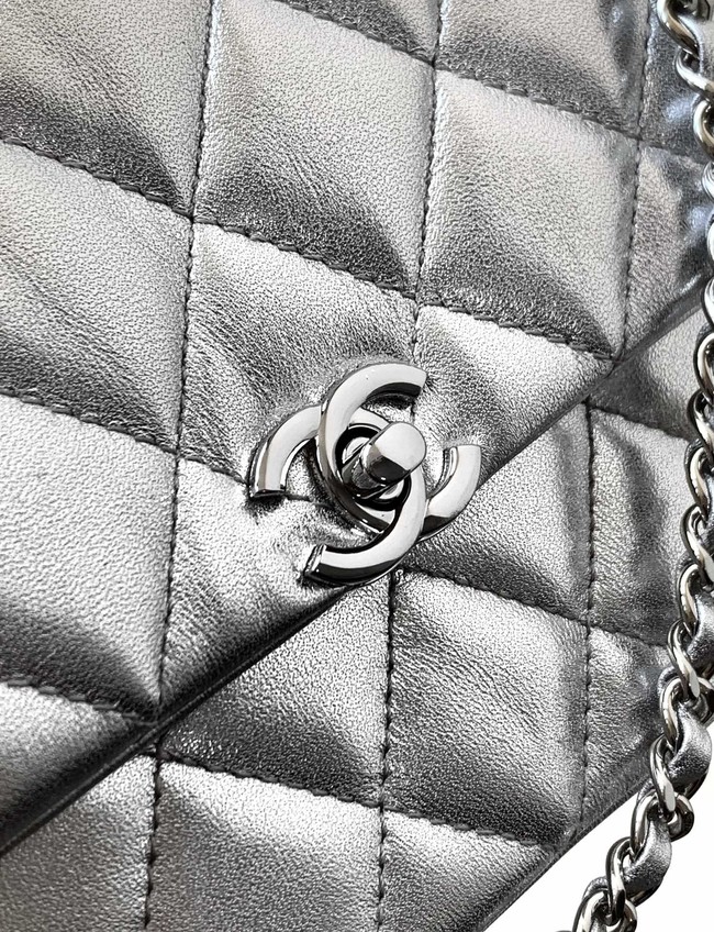 Chanel CLASSIC Original Lambskin 11.12 HANDBAG AS6565 Silver