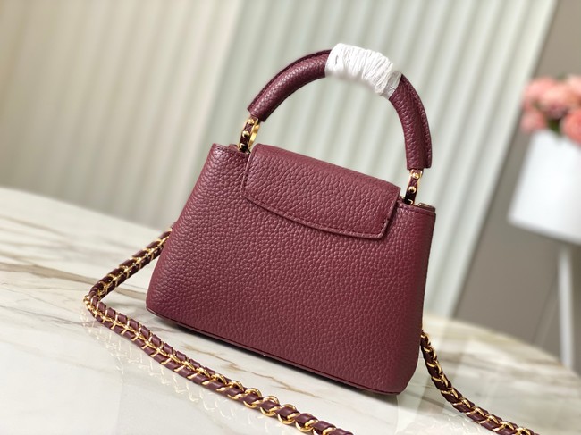 Louis Vuitton Capucines BB M48865 burgundy&Crystal