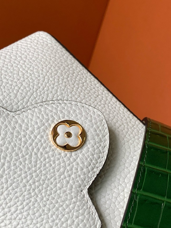 Louis Vuitton Capucines Mini M96498 white&dark green