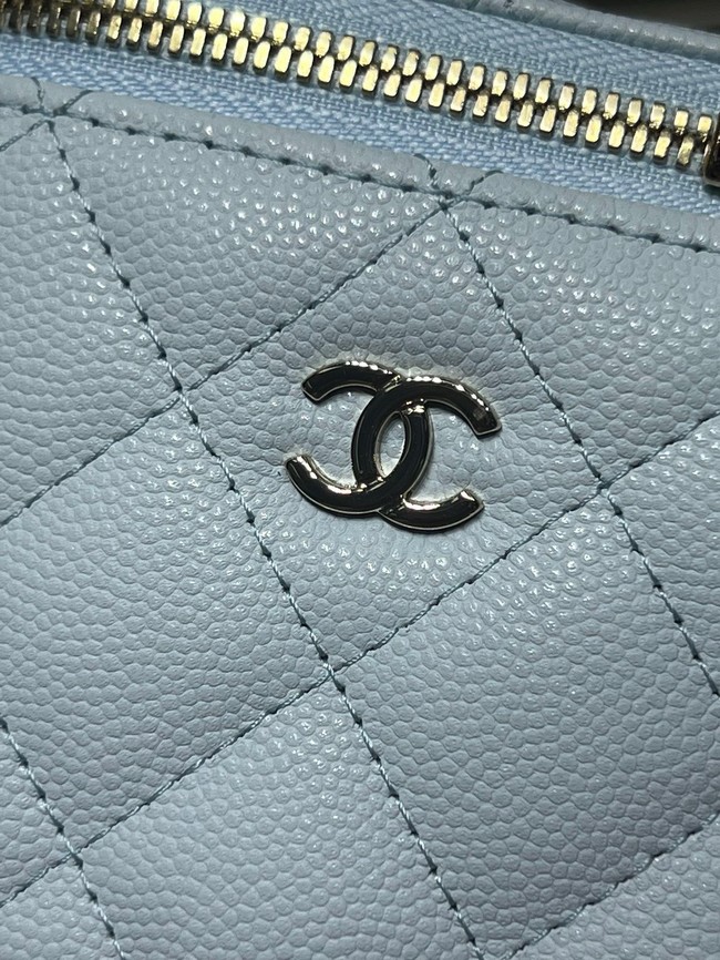 CHANEL Classic Small Vanity with Chain AP1340 blue