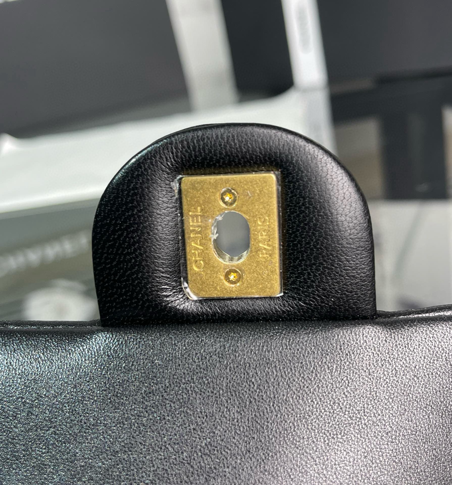 CHANEL MEDIUM FLAP ORIGINAL LEATHER BAG AS3215 Black