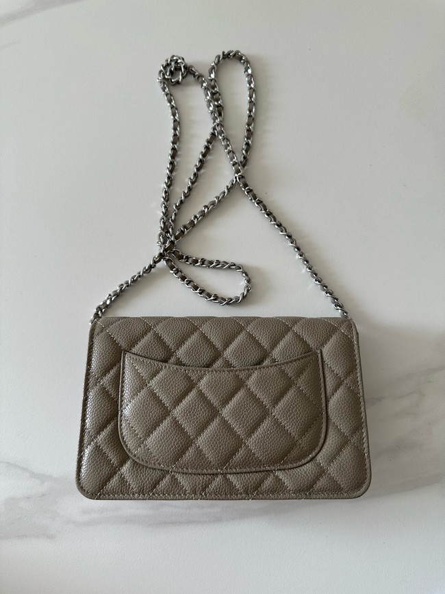 Chanel Classic Wallet On Chain Grained Calfskin AP4241-12