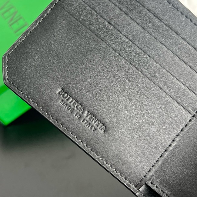 Bottega Veneta Intrecciato Bi-Fold Wallet With Coin Purse 749412 black