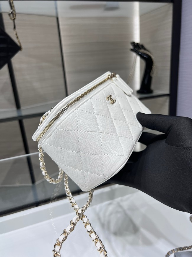 CHANEL Classic Small Vanity with Chain AP1341 white