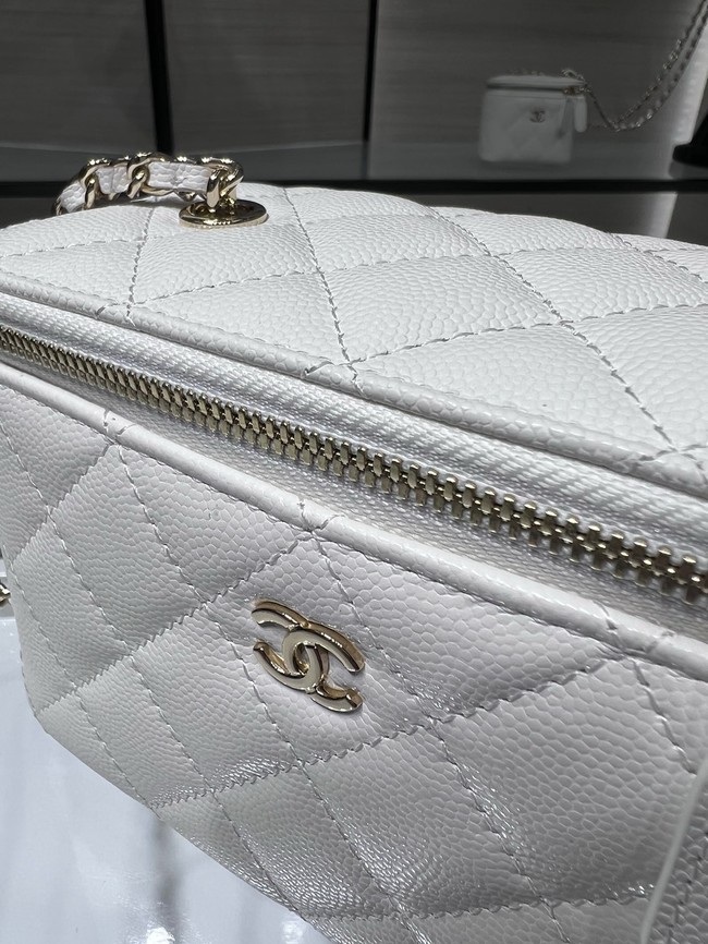 CHANEL Classic Small Vanity with Chain AP1341 white