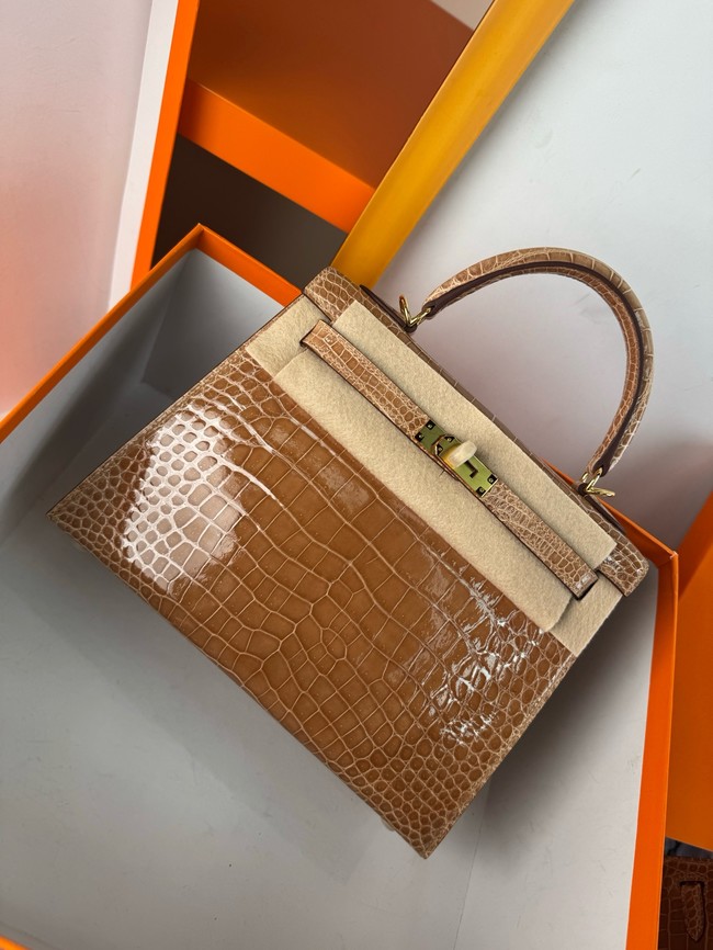 Hermes Kelly Shoulder Bags Nile crocodile leather KL3598-12