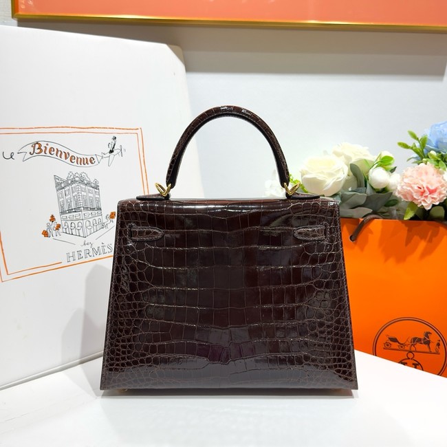 Hermes Kelly Shoulder Bags Nile crocodile leather KL3598-19