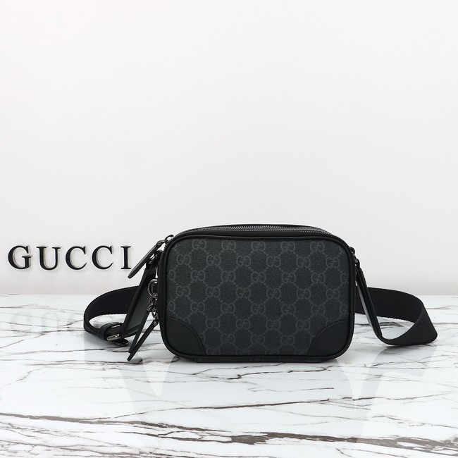 GUCCI GG Emblem mini crossbody bag 821217 black