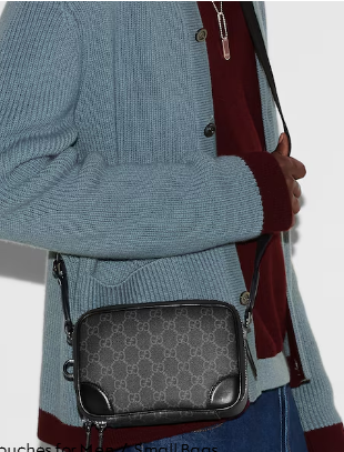 GUCCI GG Emblem mini crossbody bag 821217 black