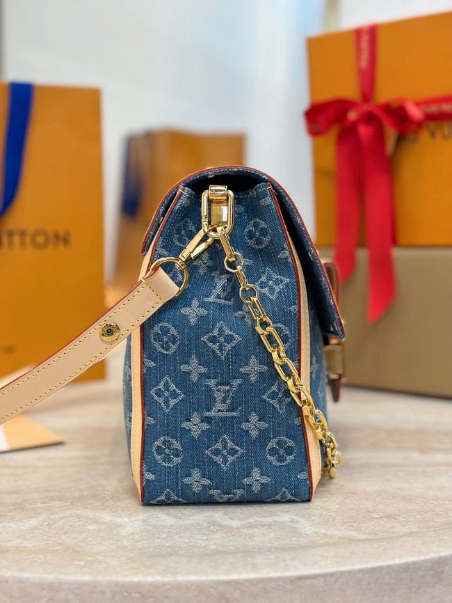 Louis Vuitton NEW Dauphine Soft GM M13319 Denim Blue