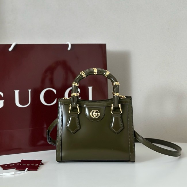 Gucci Diana small tote bag 832936 dark green