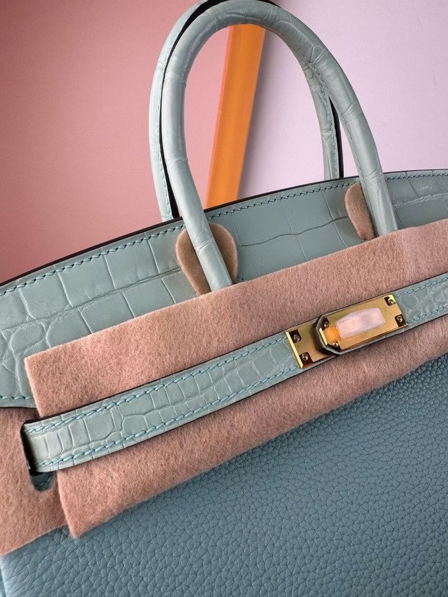 Hermes Birkin Bag Leather Nile crocodile&togo HBK2530-1