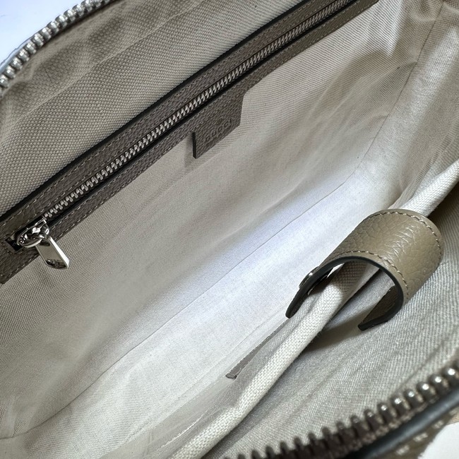 Gucci Jumbo GG Leather Briefcase 658573  gray