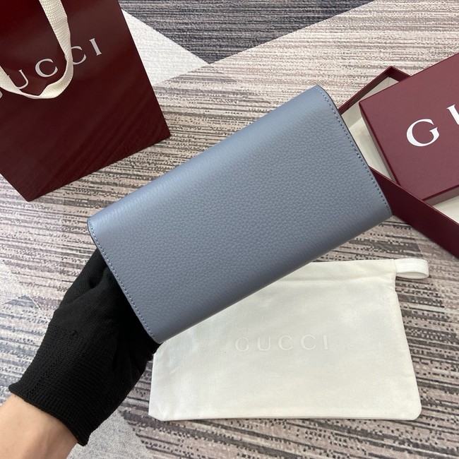 Gucci Softbit continental wallet 828147 light blue