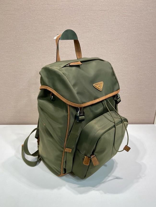 Prada Re-Nylon and Saffiano leather backpack 2VZ135 Musk Green 