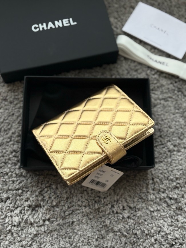 Chanel Passport Holder Lambskin 96066 gold