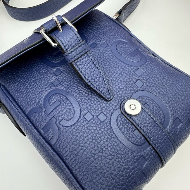 GUCCI GG Emblem mini crossbody bag 760235 blue