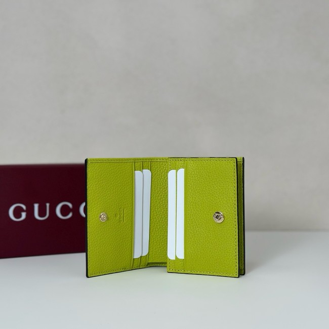 Gucci Bi-color GG Marmont small wallet 841358 green
