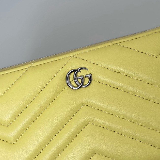 Gucci GG Marmont zip around wallet 837758 yellow