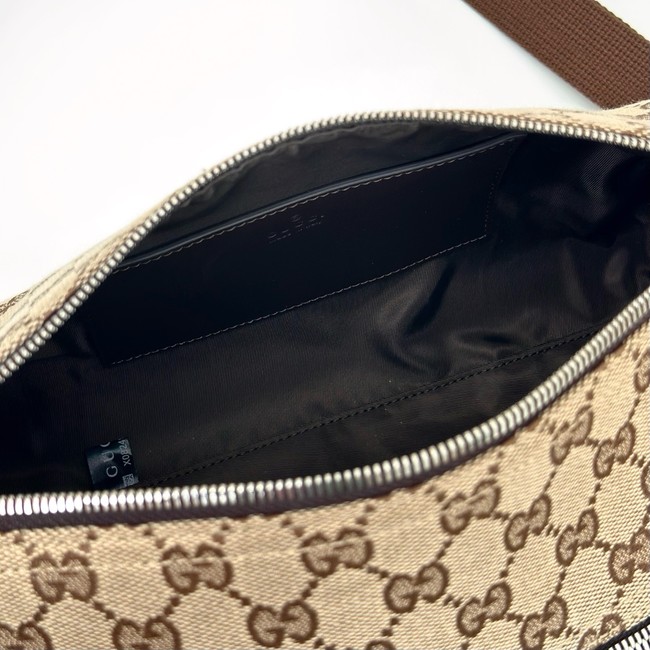 Gucci GG canvas small cylinder bag 834455 brown