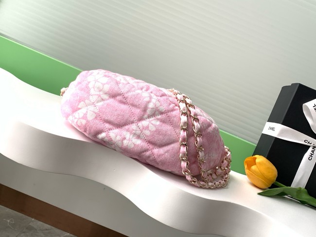 Chanel Large Hobo Bag AS5431 Light Pink & White