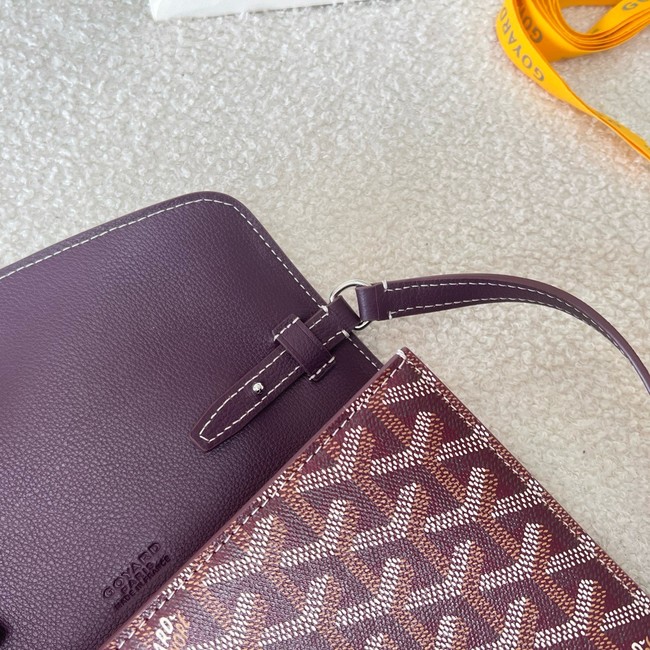 Goyard Calfskin Leather Shoulder Bag 55698 Purple