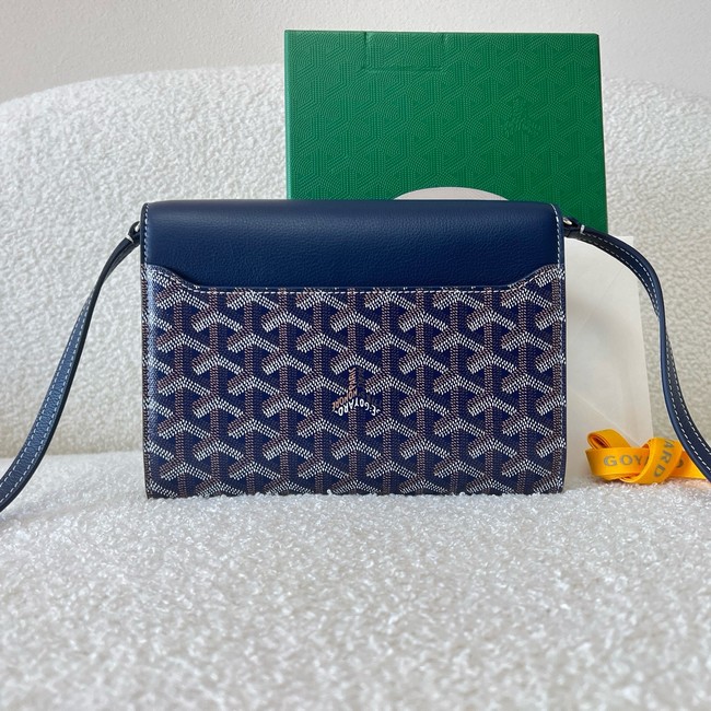 Goyard Calfskin Leather Shoulder Bag 55698 blue