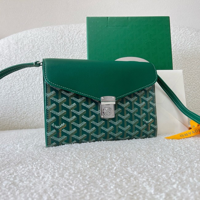 Goyard Calfskin Leather Shoulder Bag 55698 green