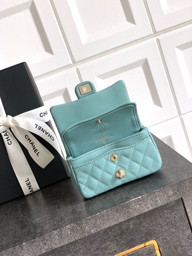 Chanel Classic Mini Bag with hook AP4760 light blue