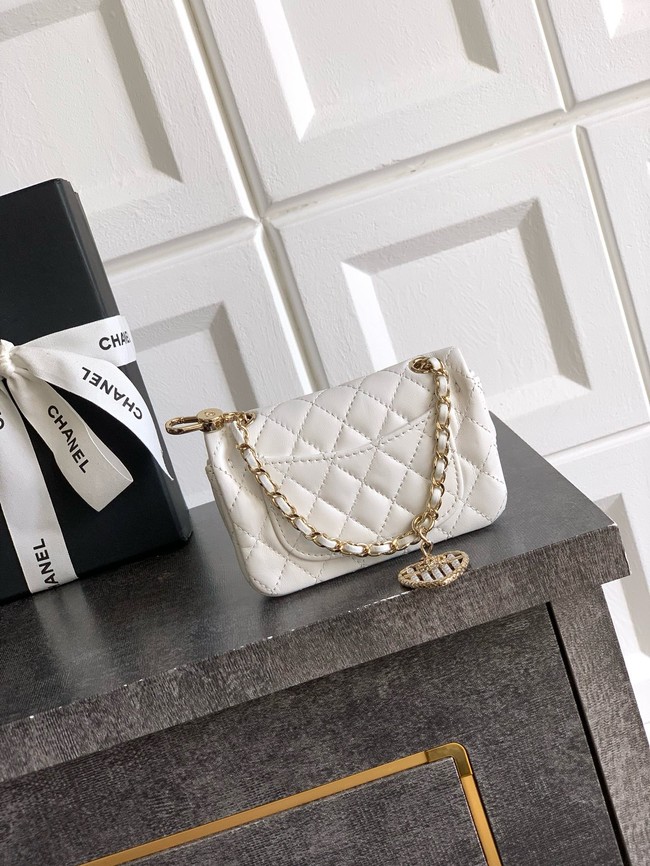 Chanel Classic Mini Bag with hook AP4760 white
