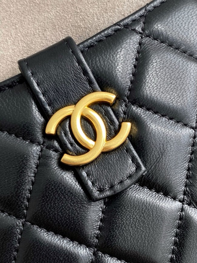 Chanel MINI TOTE BAG Suede Calfskin AS4742 black&gray