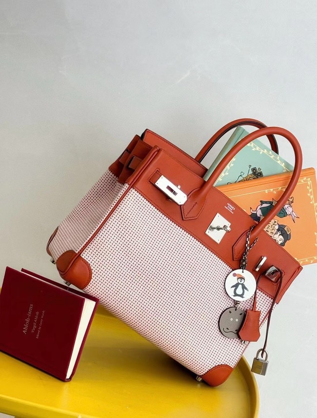 Hermes Birkin Bag togo Leather&Canvas 77886-1 